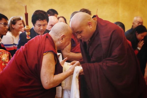Karmapa with Khenpo Kathar