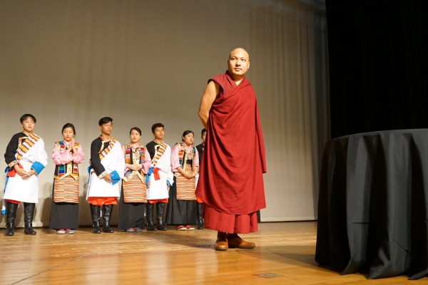 Karmapa at the thank you dinner