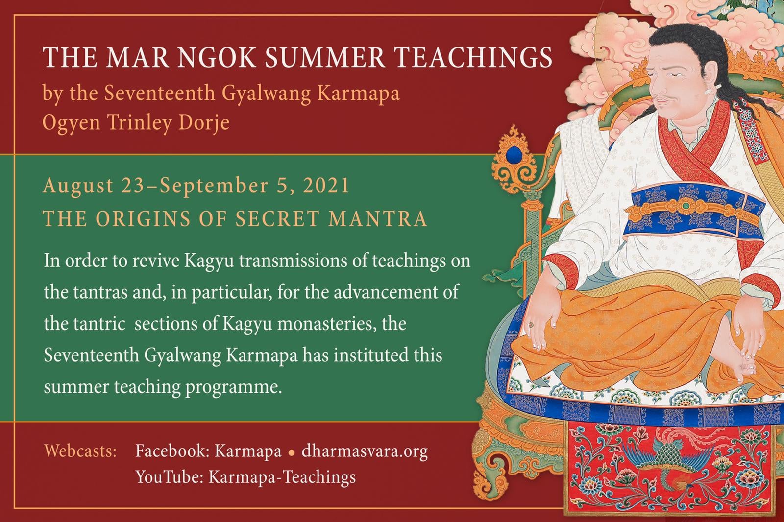 The Karmapa’s Schedule for 2021 | Karmapa – The Official Website of the